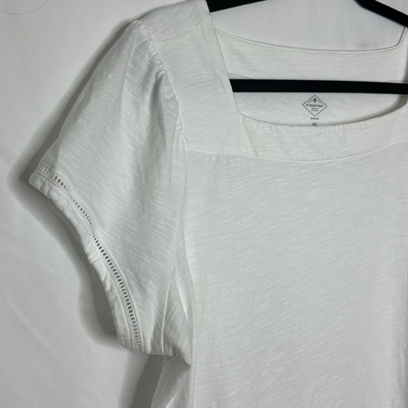St Johns Bay White Square Neck Tee - Picture 2 of 4